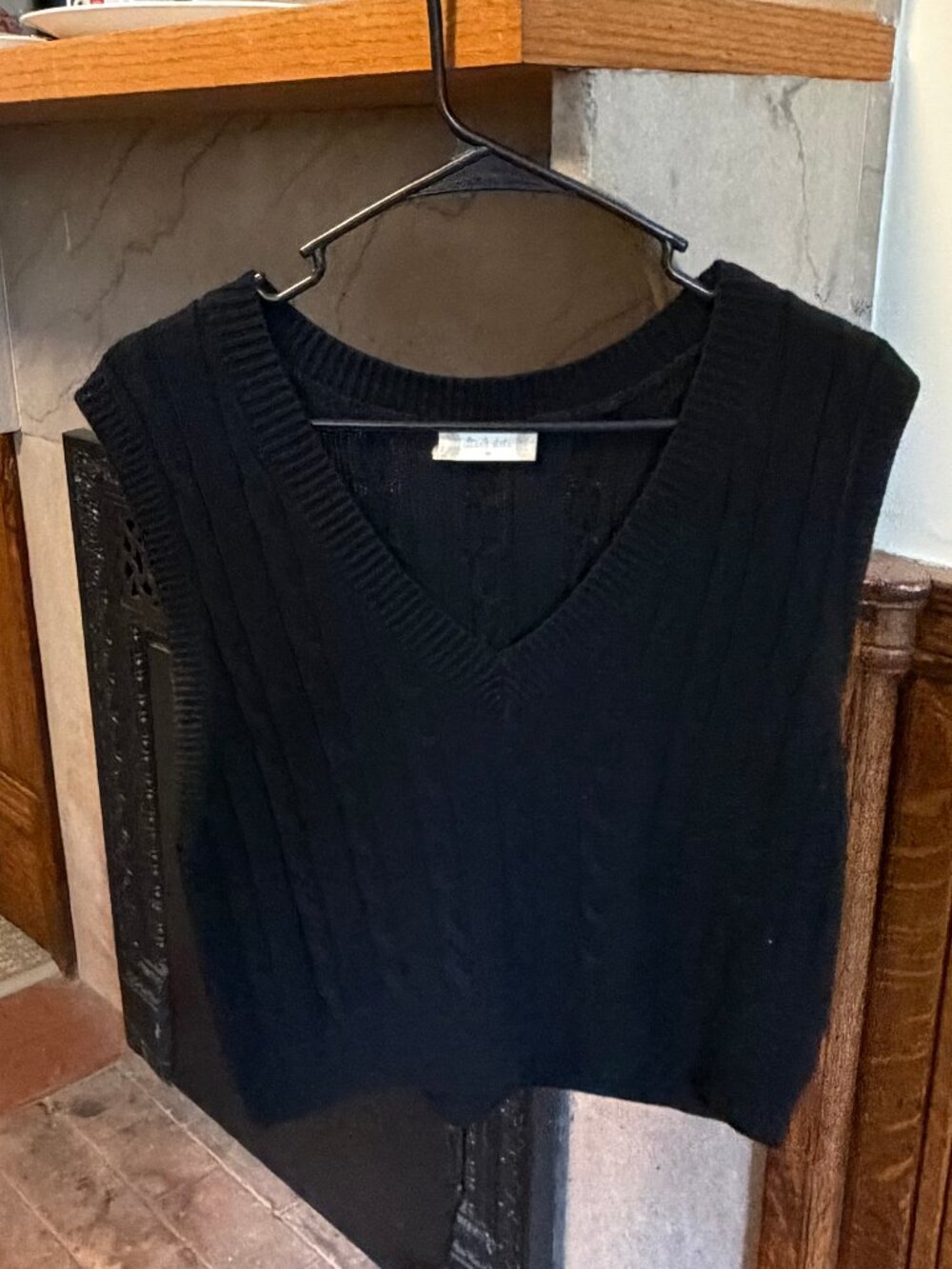 Altar'd State Black Sweater Vest, Light Sz M